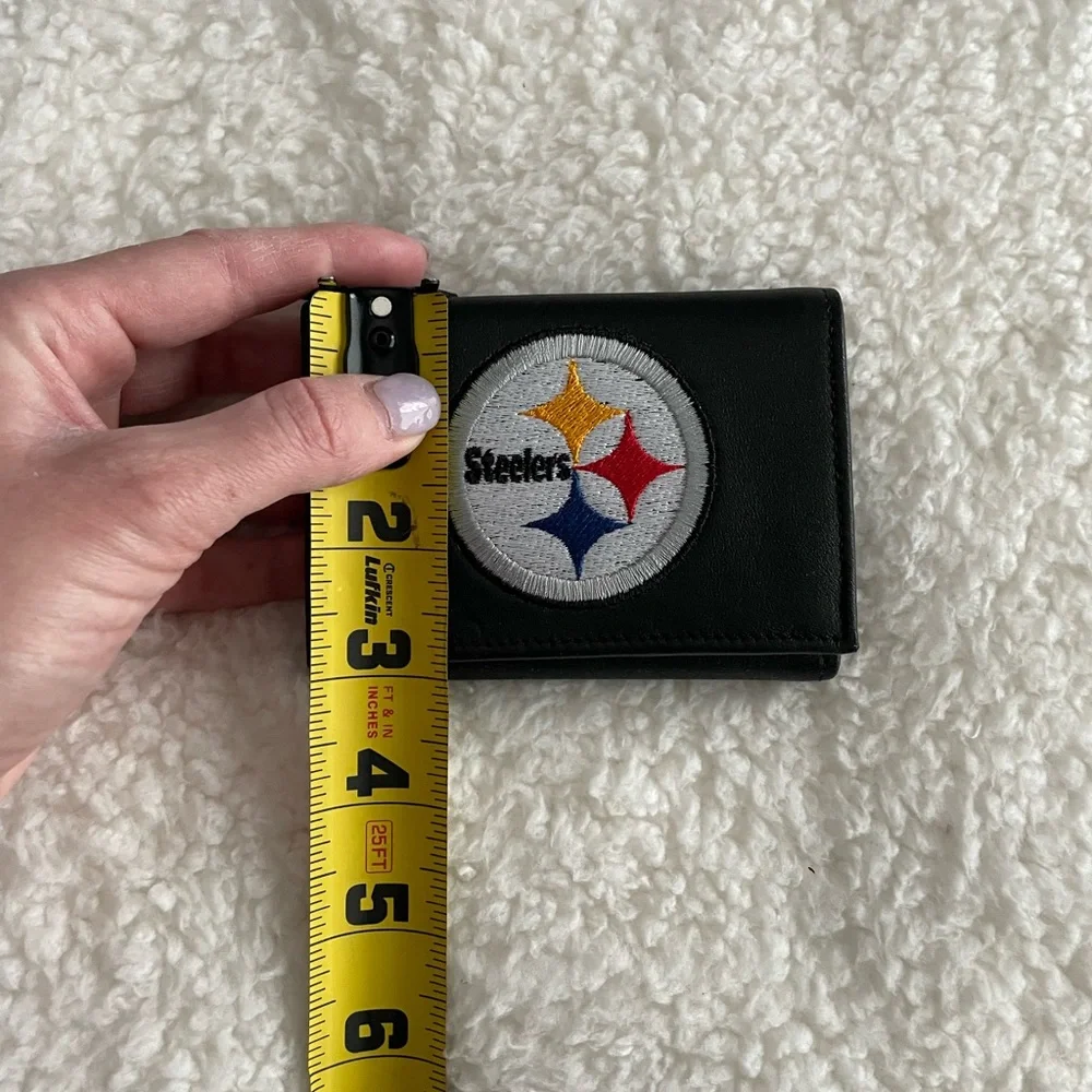 Rico’s Pittsburgh Steelers Embroidered Genuine Leather Tri-fold Wallet - Picture 10 of 11